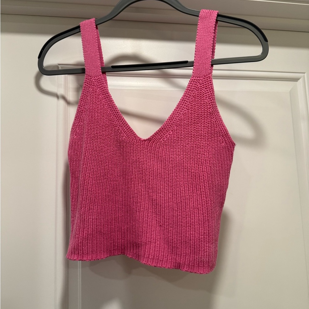 Pink Knit Women's tank top